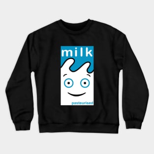 blur coffee and tv milk carton Crewneck Sweatshirt